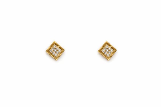 Earrings Promesse Woman in Yellow Gold Diamante 0.10 Ct ORPQUAD - ORPQUAD
